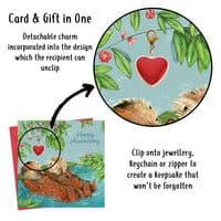 Charm Card and Gift. Cute Anniversary Card.