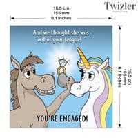 Funny Engagement Cards. Funny Youre Engaged Cards. Funny Congratulations Cards. Funny Cards for Engagement. Humorous Greeting Cards. Twizler.
