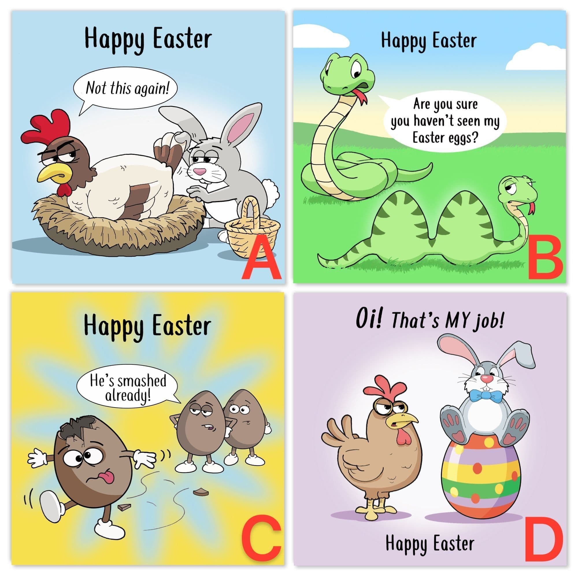 RSVP Easter Card "A Friend Is Someone Who Thinks You're A Good Egg" - 5x7 Inch Humorous Greeting Card
