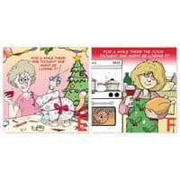 Pack of 3 Funny Christmas Cards Pack. Xmas Multipack. Funny Cards. Humour Cards. Humour Christmas Cards. Funny Xmas Cards. Humorous Christmas Cards. Twizler.