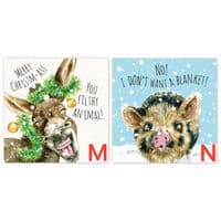 Pack of 3 Funny Christmas Cards Pack. Xmas Multipack. Funny Cards. Humour Cards. Humour Christmas Cards. Funny Xmas Cards. Humorous Christmas Cards. Twizler.
