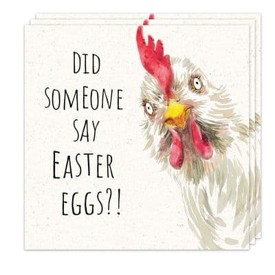 Pack of 3 Funny Easter Cards - Hen Design