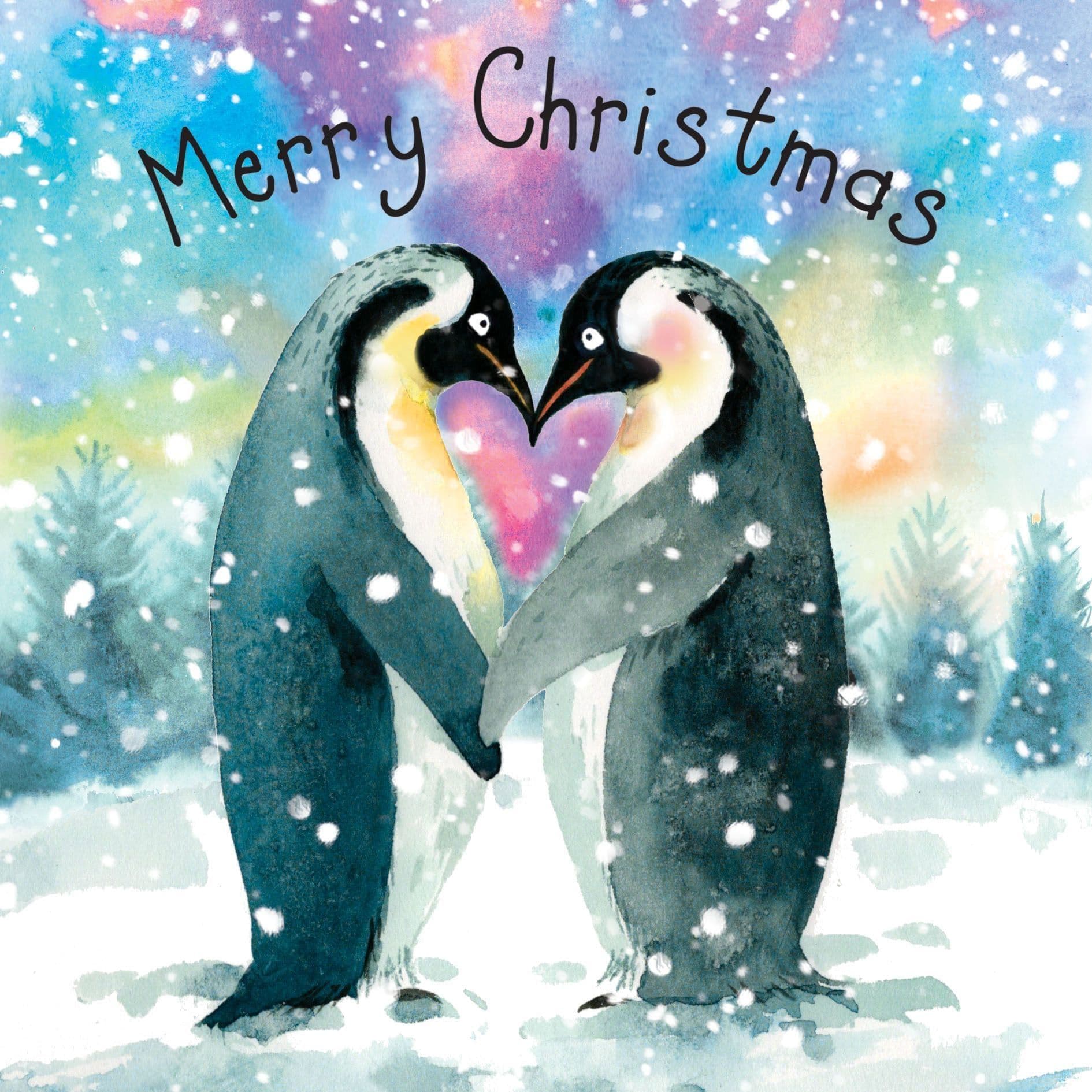 Special Couple Christmas Card, Penguin Christmas Card, For Husband And Wife,for Engaged Couple