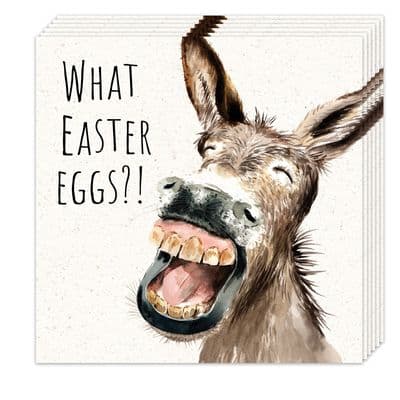 Pack of 6 Funny Easter Cards - Donkey Design