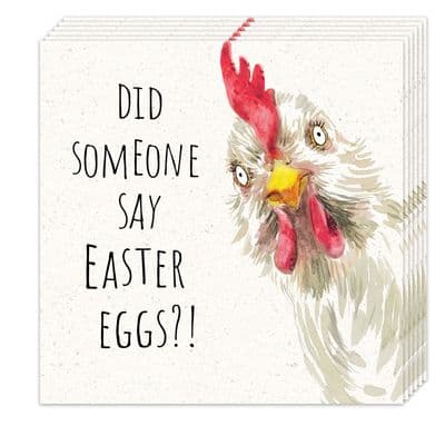 Pack of 6 Funny Easter Cards - Hen Design