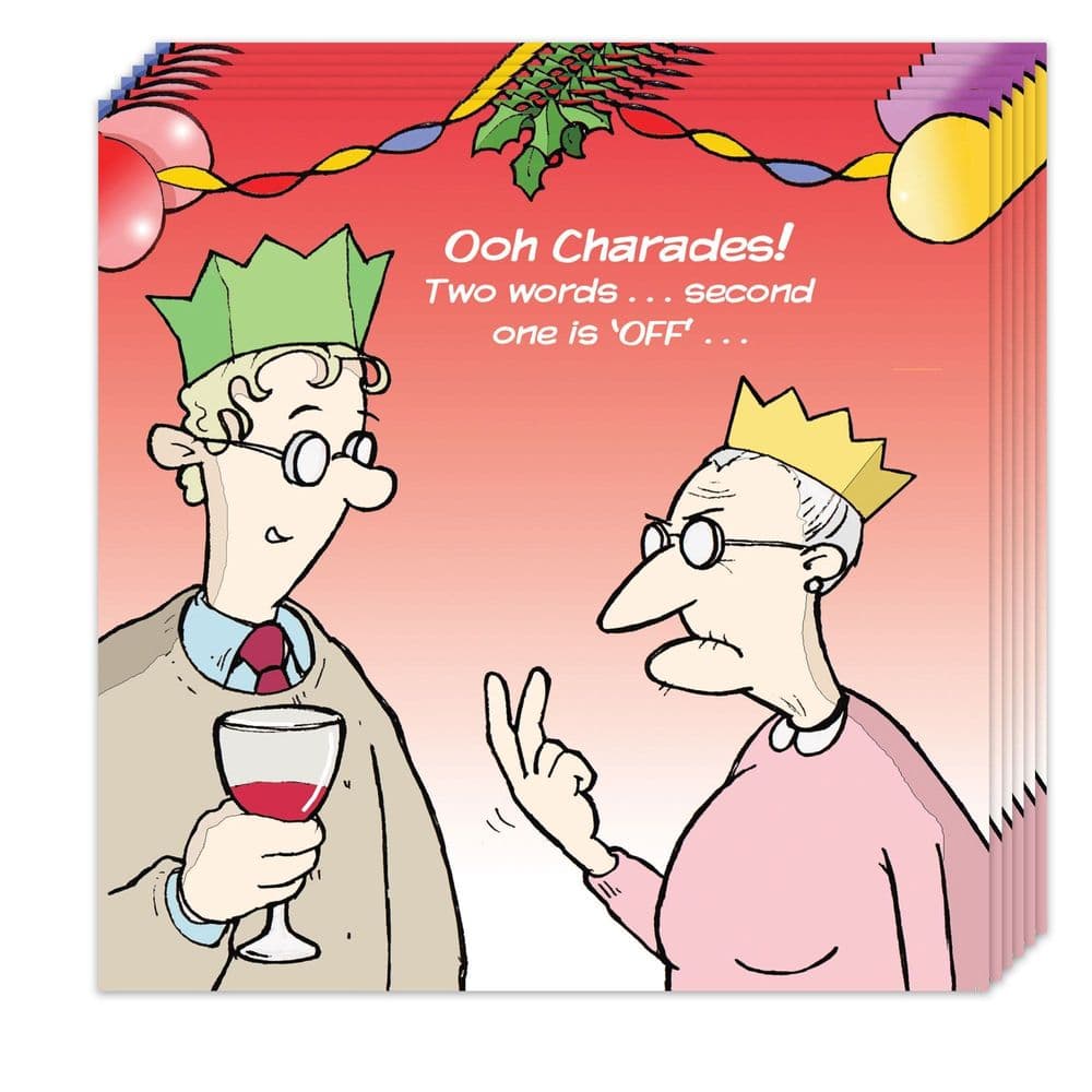 Pack of 8 Funny Christmas Cards Pack. Xmas Multipack. Funny Cards ...