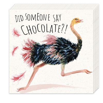 Pack of 8 Funny Easter Cards - Ostrich Design