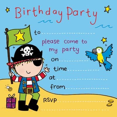 Pirate Island Children's Party Invitation