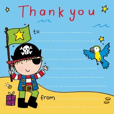 Pirate party thank you note