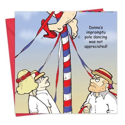 Pole Dancing Funny Greeting Card