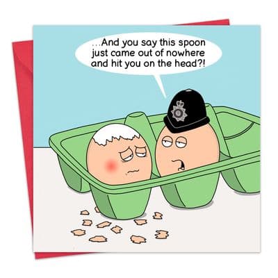 Police Egg Humour Card