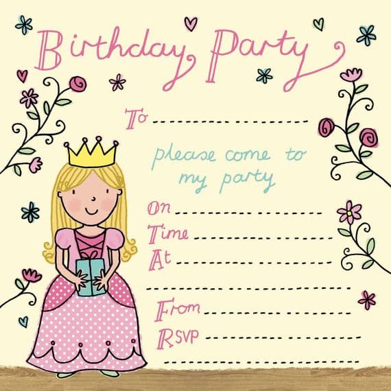 party invitations, birthday party invitations, kids party invitations, children's party invites