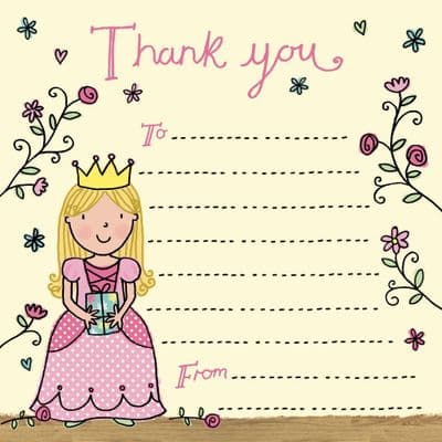 Princess Thank You Note