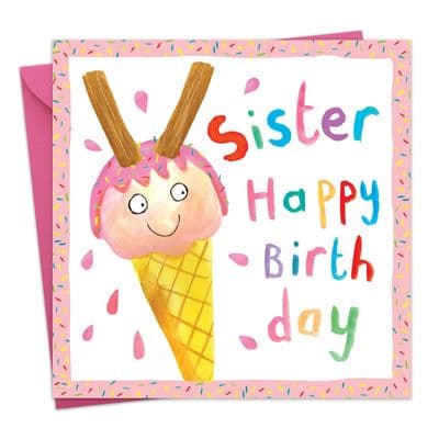 Sister Birthday Card - Ice Cream