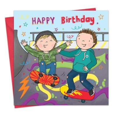 Skateboarding Happy Birthday Card