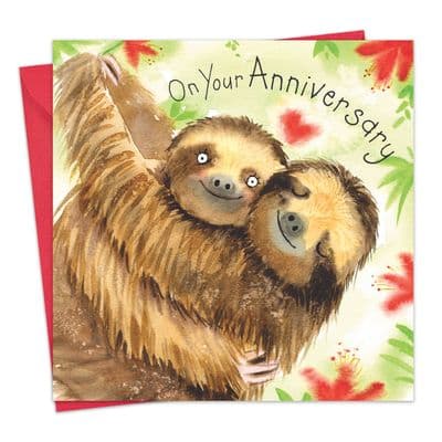 Sloths Anniversary Card