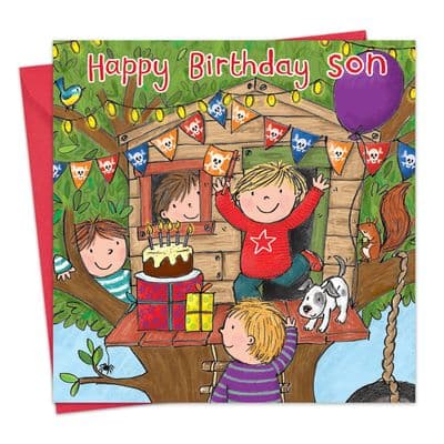 Son Birthday Card Treehouse