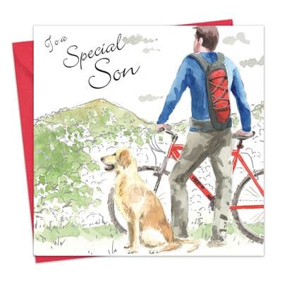 Special Son Birthday Card with Dog