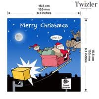 Santa Happy Christmas Card | Happy Christmas Cards | Twizler