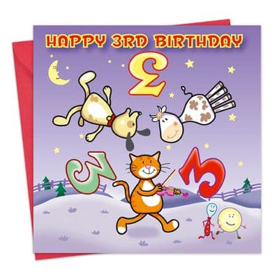 Spinners - Age 3 Birthday Card