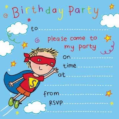 Super Hero Children's Party Invitation