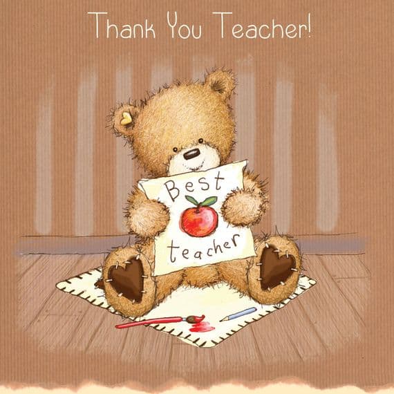 Birthday Bear With Pink Balloon, Happy Birthday Card