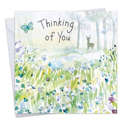 Thinking Of You Card - Woodland Scene