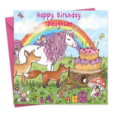 Unicorn Daughter Birthday Card