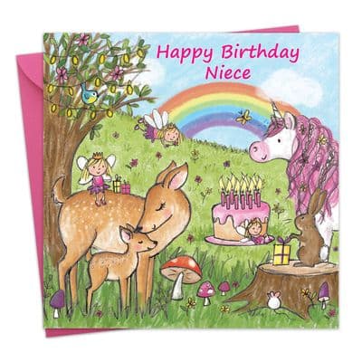 Unicorn Niece Birthday Card