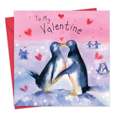 Valentine Card Penguins
