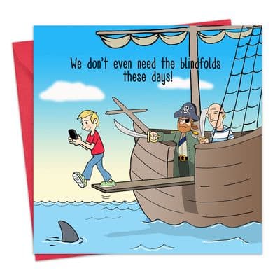 Walk The Plank Funny Greeting Card