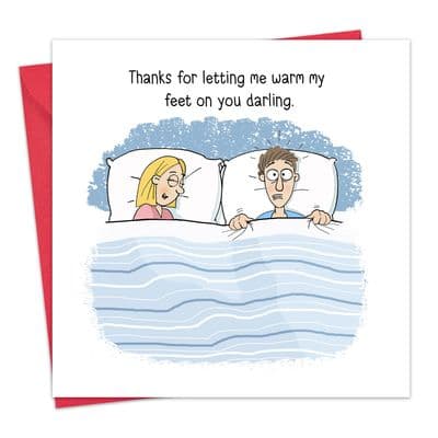 Warm Feet Humour Card