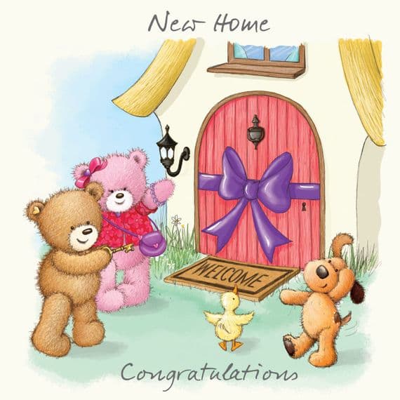 Birthday Bear With Pink Balloon, Happy Birthday Card