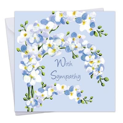 With Sympathy Card - Orchid