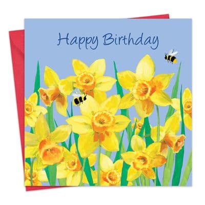 Womens Happy Birthday Card for Her - Daffodils