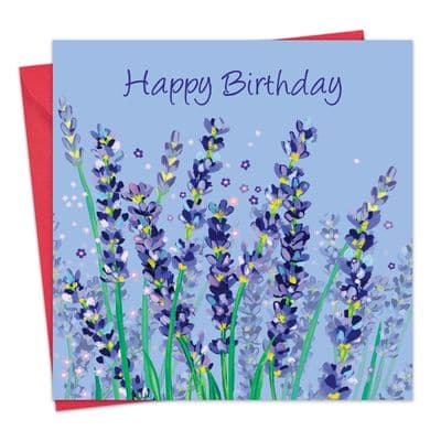 Womens Happy Birthday Card for Her - Lavender