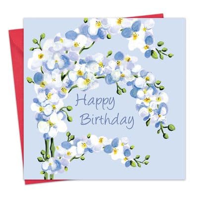 Womens Happy Birthday Card for Her - Orchid