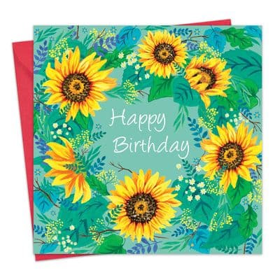 Womens Happy Birthday Card for Her - Sunflowers