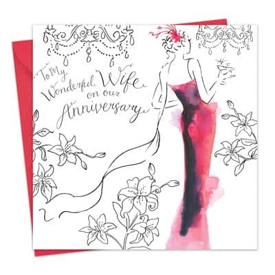 Wonderful Wife Anniversary Card