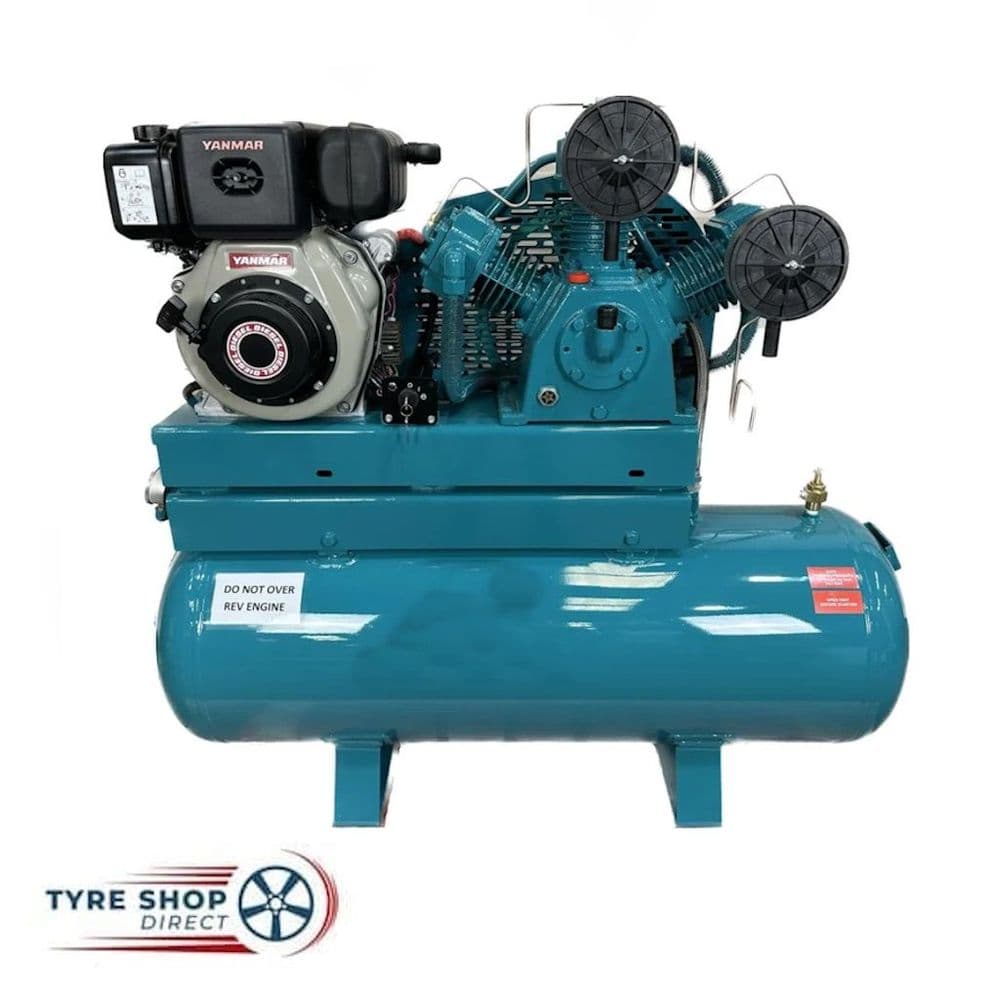 Air Compressor HW25 Yanmar Diesel Electric Start 200 Litre