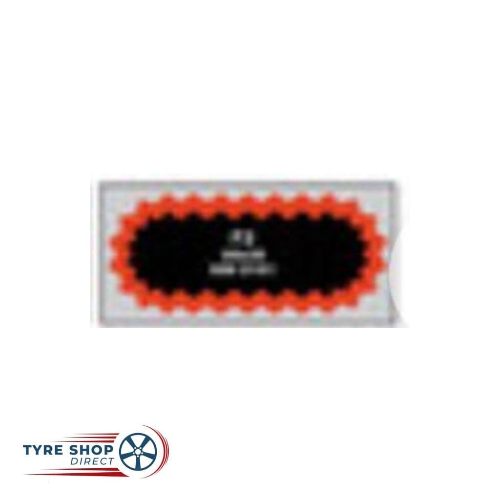 Red Edge Rectangle Patch TipTop Tube patches 25 x 50mm F2 red edge - Pack 100