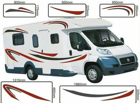 (No.727) Camper Van Graphics, Motor Home Vinyl Graphics Decal, Sticker both side