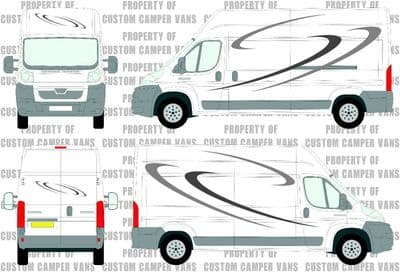 (No.767) MOTORHOME GRAPHICS STICKERS DECALS CAMPER VAN CARAVAN UNIVERSAL FITTING