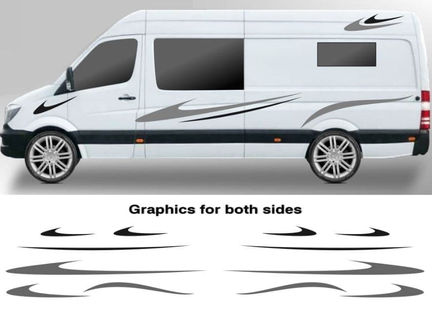 No 784 CAMPER VAN GRAPHICS MOTORHOME STICKERS GRAPHICS DECALS CARAVAN ...