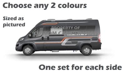 (No.840) MOTORHOME GRAPHICS STICKERS DECALS CAMPER VAN CARAVAN UNIVERSAL FITTING