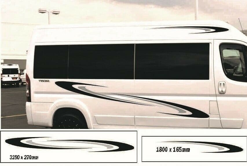 No 853 Camper Van Graphics Motor Home Vinyl Graphics Decal Sticker both ...