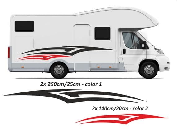 (No.871) MOTORHOME GRAPHICS STICKERS DECALS CAMPER VAN CARAVAN UNIVERSAL FITTING