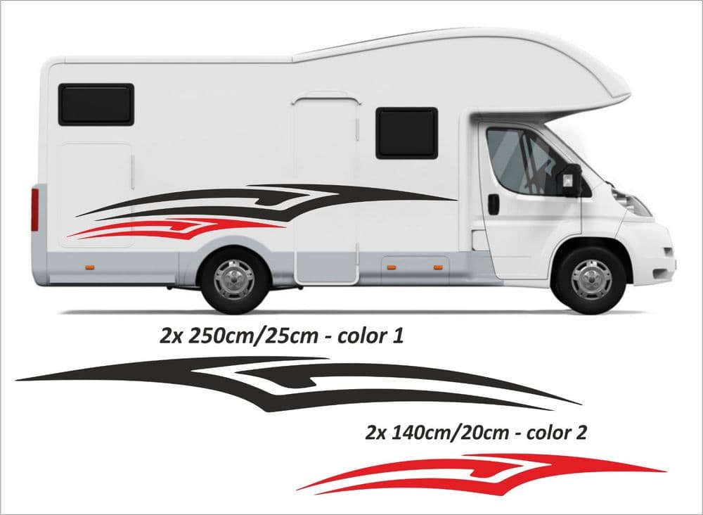 No 890 CAMPER VAN GRAPHICS VINYL GRAPHICS DECALS CAMPER CARAVAN ...