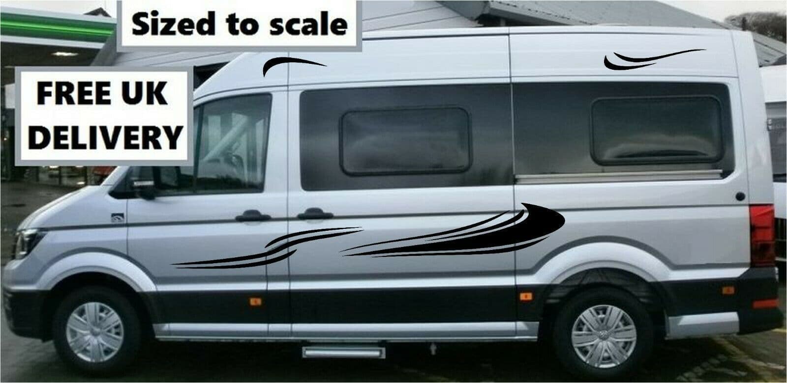 No 931 CAMPER VAN GRAPHICS MOTORHOME DECALS VINYL STICKERS CAMPERVAN DECALS