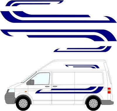 102 - Camper Van Graphics, Motor Home Vinyl Graphics Kit, Decals / Stickers.
